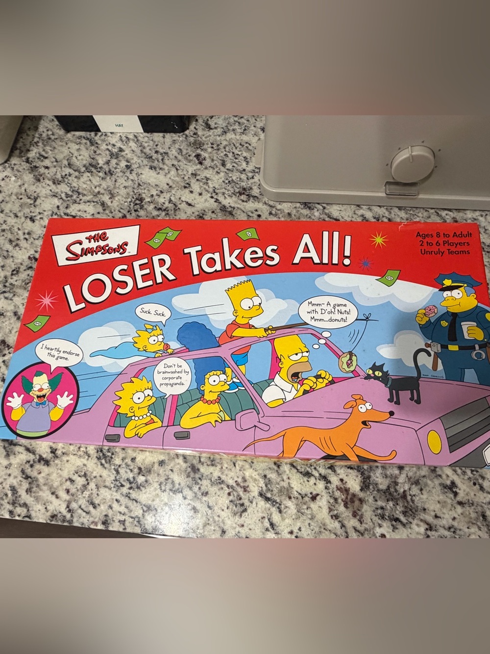 Vintage Simpson’s 2001 Loser Takes All! Board Game